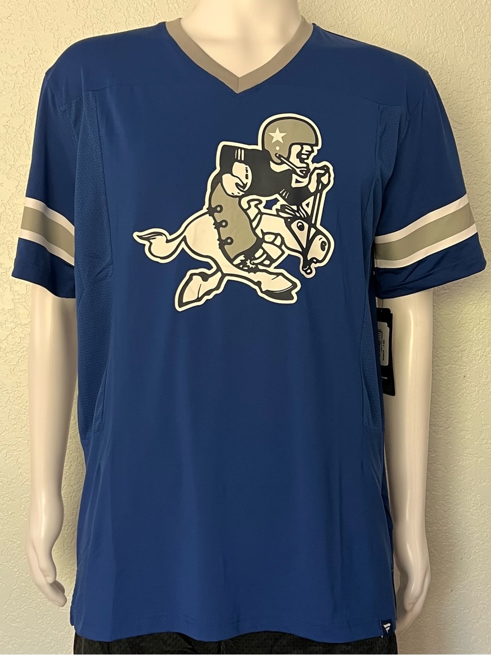 Dallas Cowboys Fanatics Jersey Style Shirt Men’s Large Blue NFL Football NWT